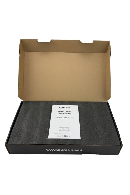 Pure.Sink Elite Steel Pulse-S keukenkraan Mat Zwart met uittrekbare uitloop en sproeistand  PS8500-10