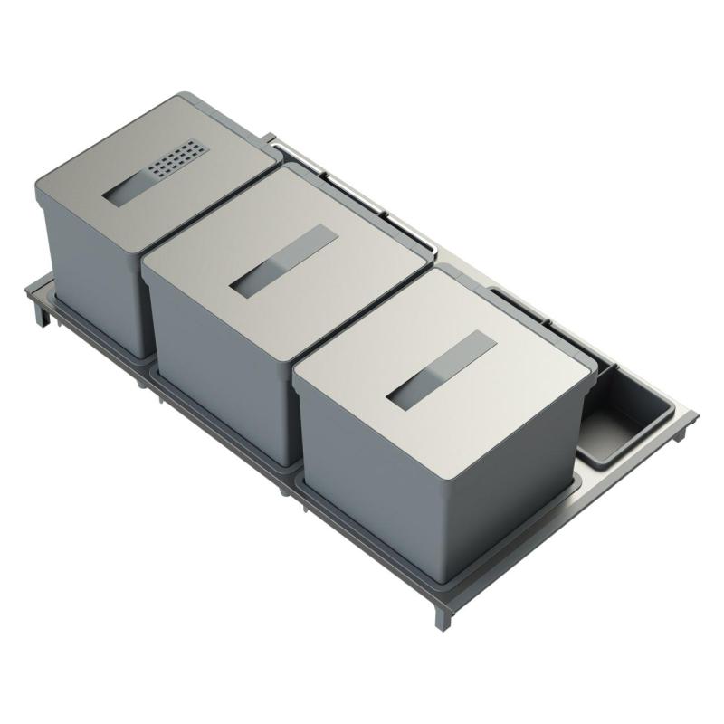 Indux Sort Afvalsysteem 3-voudig Handbediening voor Uittreklades 1208972320