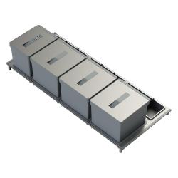 Indux Sort Afvalsysteem 4-voudig Handbediening voor Uittreklades 1208972321