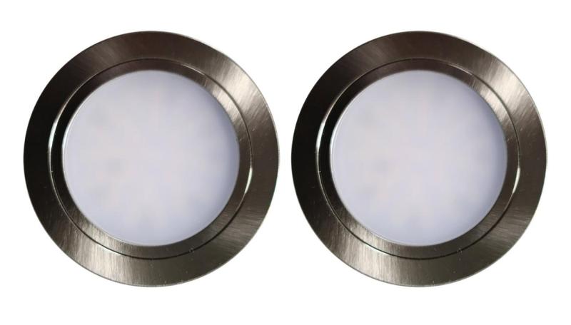 Indux Luma kleine inbouw keuken Multi Tone LED Set 2 Spots RVS-look 1208972326