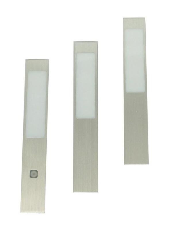 Indux Nex keuken opbouw LED Set 3x3 W met Geïntegreerde Touch-Dim Schakelaar Aluminium 1208972335