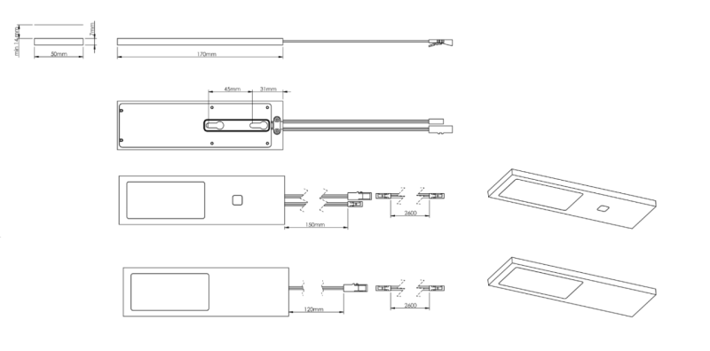 Indux Solin Keuken Opbouw Multi Tone LED Set 3 Spots x 3.6 W Aluminium 1208972341