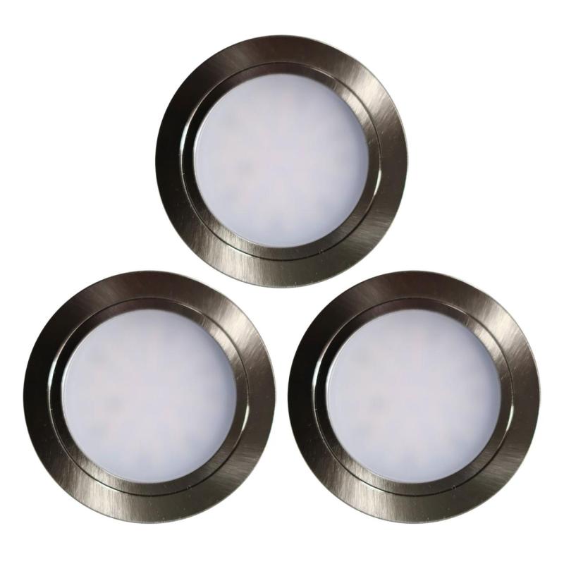 Indux Luma kleine inbouw keuken LED Spot set 3 spots met LED-driver RVS-look 1208972372
