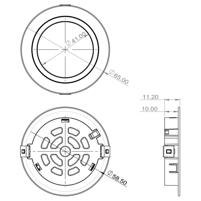 Indux Luma kleine inbouw keuken LED Spot Set 4 Spots met LED-driver Wit 1208972377