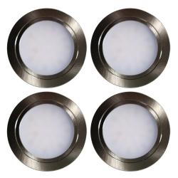 Indux Luma kleine inbouw keuken Multi Tone LED Set 4 Spots RVS-look 1208972380