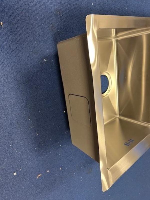 OUTLET Beschadigd!! Ausmann Oder Blue 1,5 rvs spoelbak 100x51cm vlakbouw en opbouw met afdruipgedeelte 1208972434