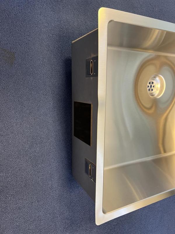 OUTLET Beschadigd Pure.Sink Exclusivo grote RVS spoelbak 70x40 cm 10mm radius onderbouw, vlakinbouw en opbouw 1208972436