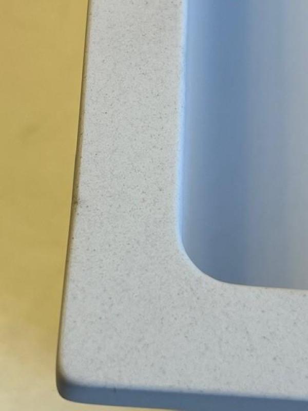 OUTLET GraniteMy Universal granieten witte spoelbak 34x40 cm wit onderbouw  met rvs plug 1208972452