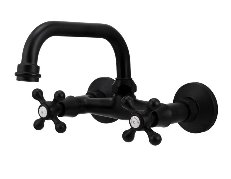 Aquanello Heritage Ascot Klassieke Keuken Muurkraan Boven Uitloop Zwart BL-4110-HA
