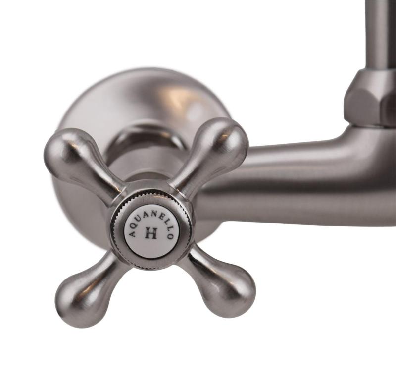 Aquanello Heritage Ascot Klassieke Keuken Muurkraan Boven Uitloop RVS NB-4110-HA