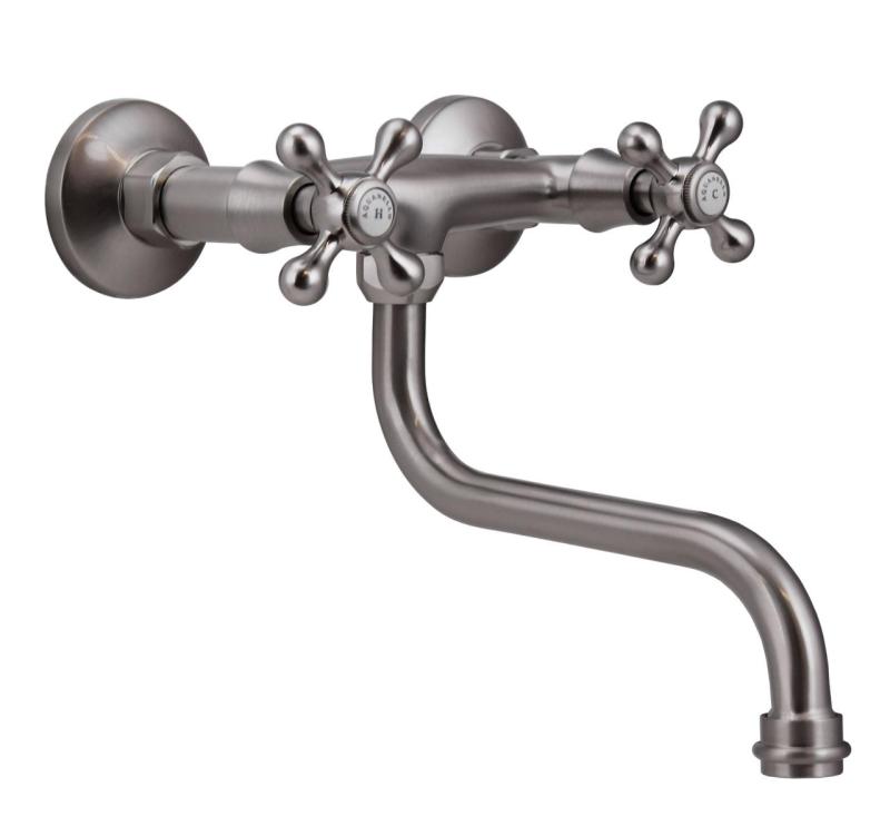 Aquanello Heritage Ascot Klassieke Keuken Muurkraan RVS NB-4111-HA