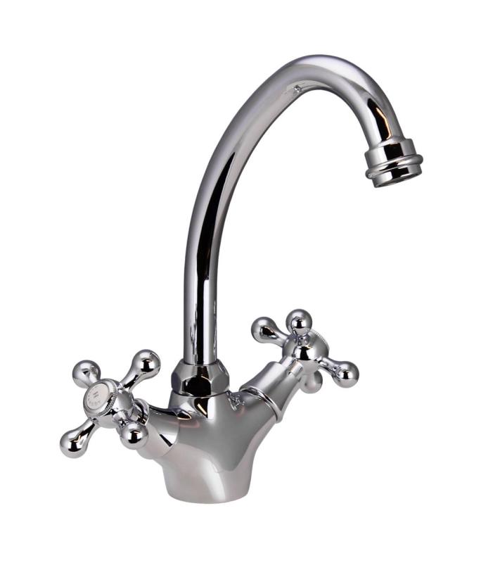 Aquanello Heritage Ascot Klassieke Keuken Nostalgische Keukenkraan Chroom CR-4004-HA