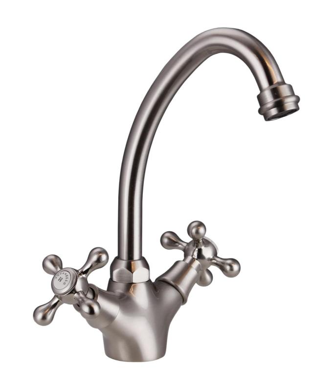 Aquanello Heritage Ascot Klassieke Keuken Nostalgische Keukenkraan RVS NB-4004-HA