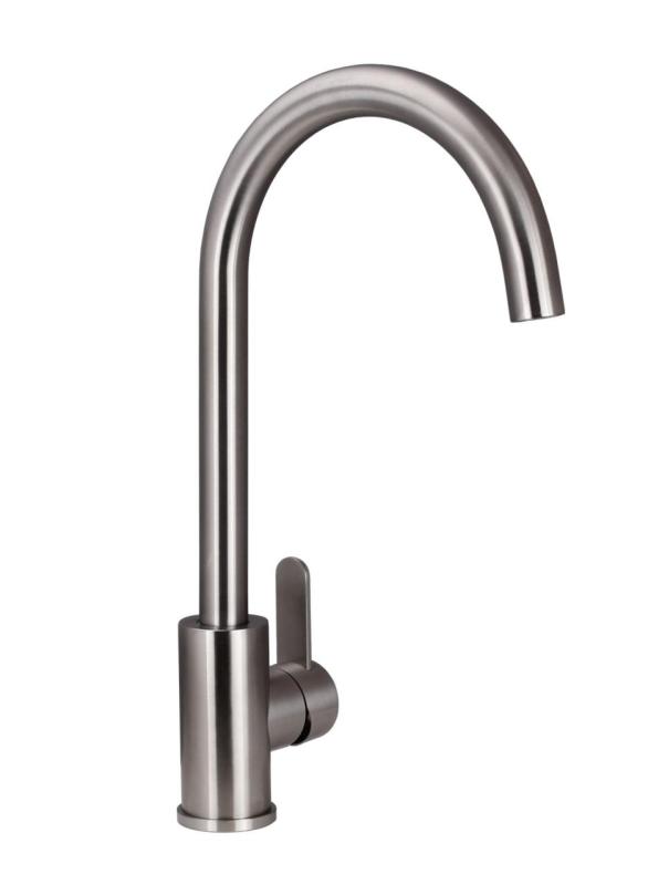 Aquanello Forma Massieve RVS Eenhendel Keukenmengkraan Ronde Uitloop SS-1002-FM