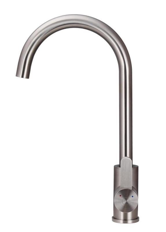 Aquanello Forma Massieve RVS Eenhendel Keukenmengkraan Ronde Uitloop SS-1002-FM
