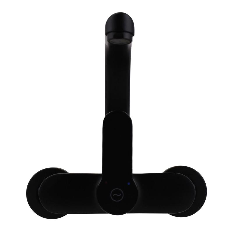 Aquanello Casa Keuken Muurkraan  met Bovenuitloop Zwart BL-1003-CS