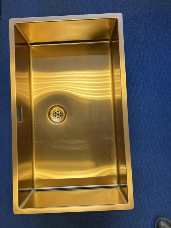 OUTLET Bekraste Pure.Sink Exclusivo grote Koperen spoelbak 70x40 cm 10mm radius onderbouw, vlakinbouw en opbouw PEX7040-62