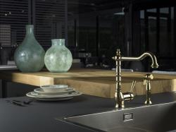 PB Nostalgische Uittrekbare Keuken Handdouche Klassiek Messing Natuur