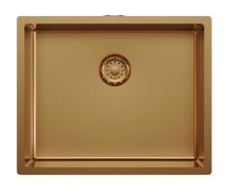 Pure.Sink Comfort PVD Koperen spoelbak 50x40 cm 10mm radius onderbouw, vlakbouw en opbouw PCM5040-62